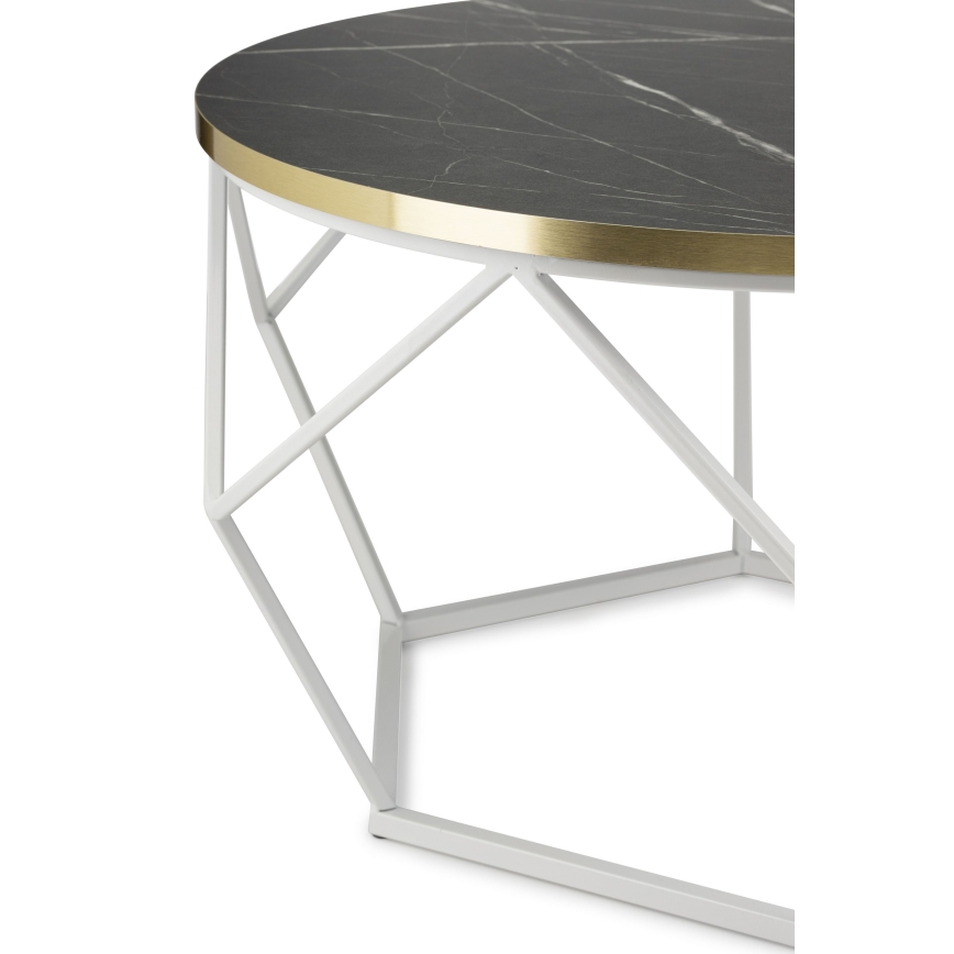 Stolić za kavu DIAMOND 40x70 cm zlatna/crna/bijela