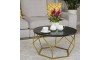 Stolić za kavu DIAMOND 40x70 cm zlatna/crna