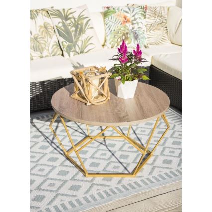 Stolić za kavu DIAMOND 40x70 cm zlatna/smeđa