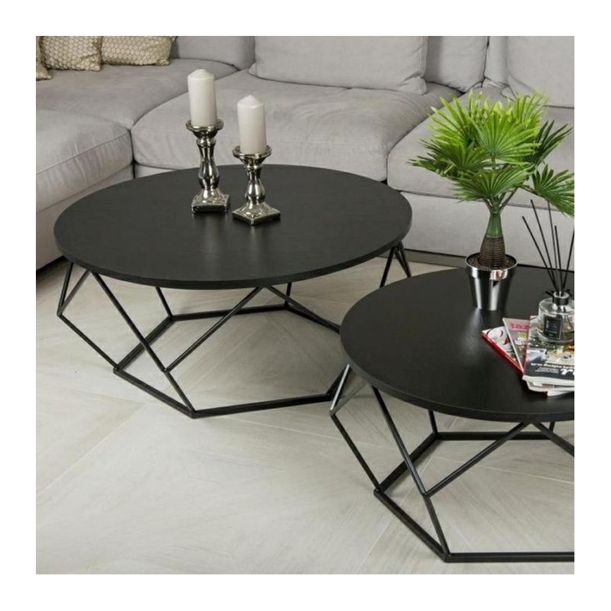 Stolić za kavu DIAMOND 41,5x90 cm crna