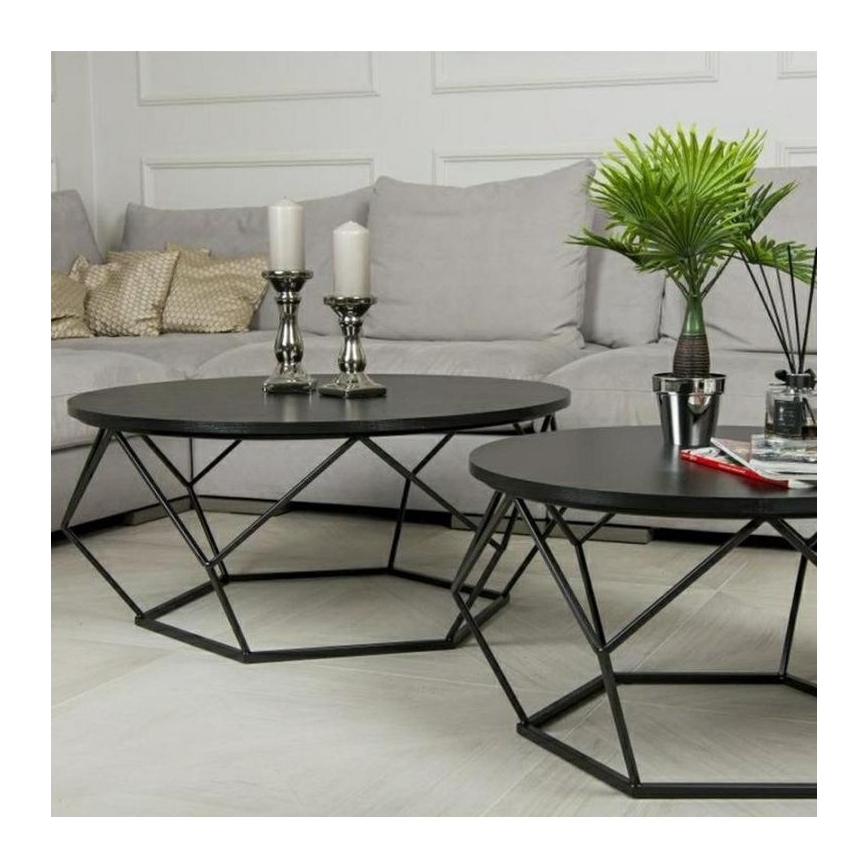 Stolić za kavu DIAMOND 41,5x90 cm crna