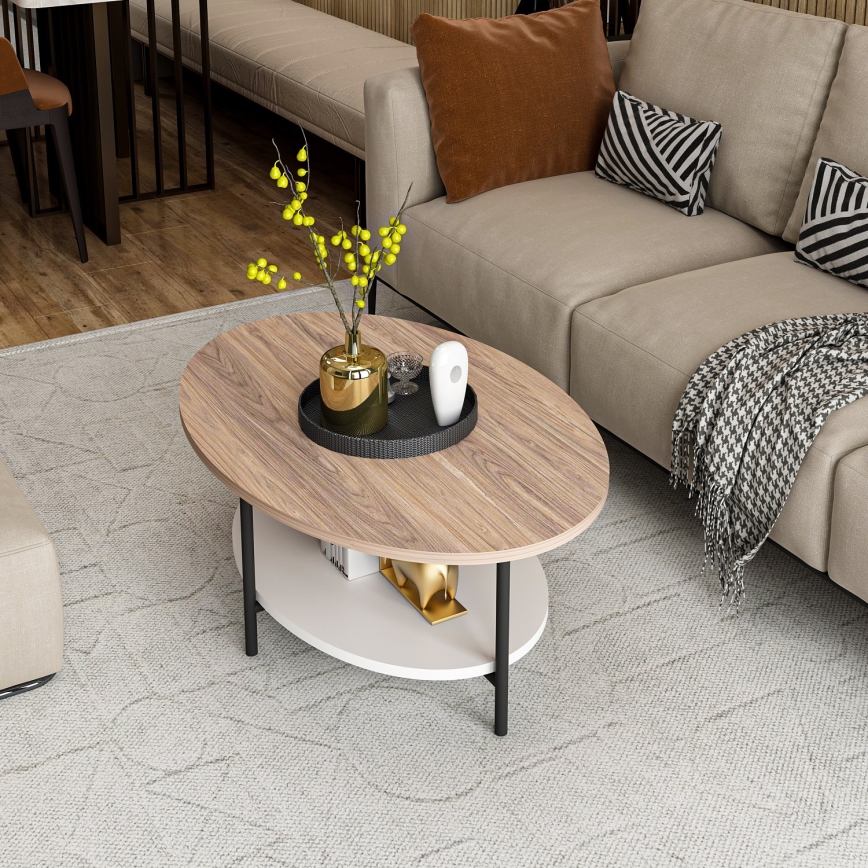 Stolić za kavu ELIS 36x90 cm hrast/bijela