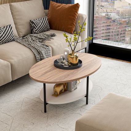 Stolić za kavu ELIS 36x90 cm hrast/bijela