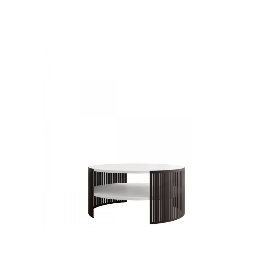 Stolić za kavu FIKOLI 40x75 cm crna/bijela