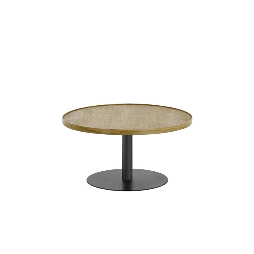 Stolić za kavu FOCUS Ø 80 cm hrast/crna