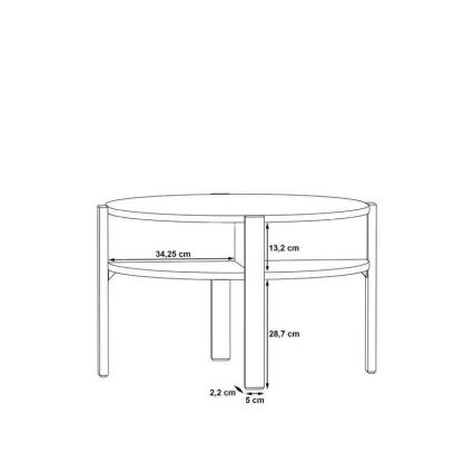 Stolić za kavu INAR, smeđi