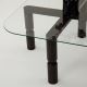 Stolić za kavu KEI 40x80 cm smeđa/prozirna