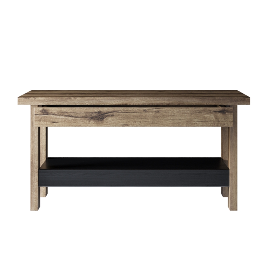 Stolić za kavu LANDU 50x100 cm samostanski hrast/crna