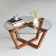 Stolić za kavu LOTUS 35x75 cm smeđa/prozirna