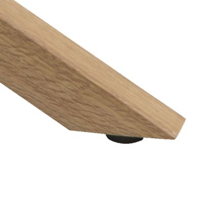 Stolić za kavu LUCA 82 cm, prozirno staklo/hrast