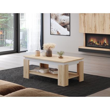 Stolić za kavu LUNO hrast sonoma/bijela