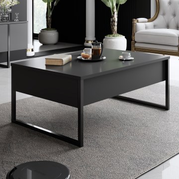 Stolić za kavu LUXE 40x90 cm antracit/crna