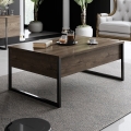 Stolić za kavu LUXE 40x90 cm orah/crna