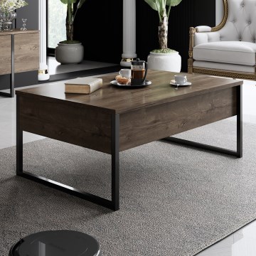 Stolić za kavu LUXE 40x90 cm orah/crna