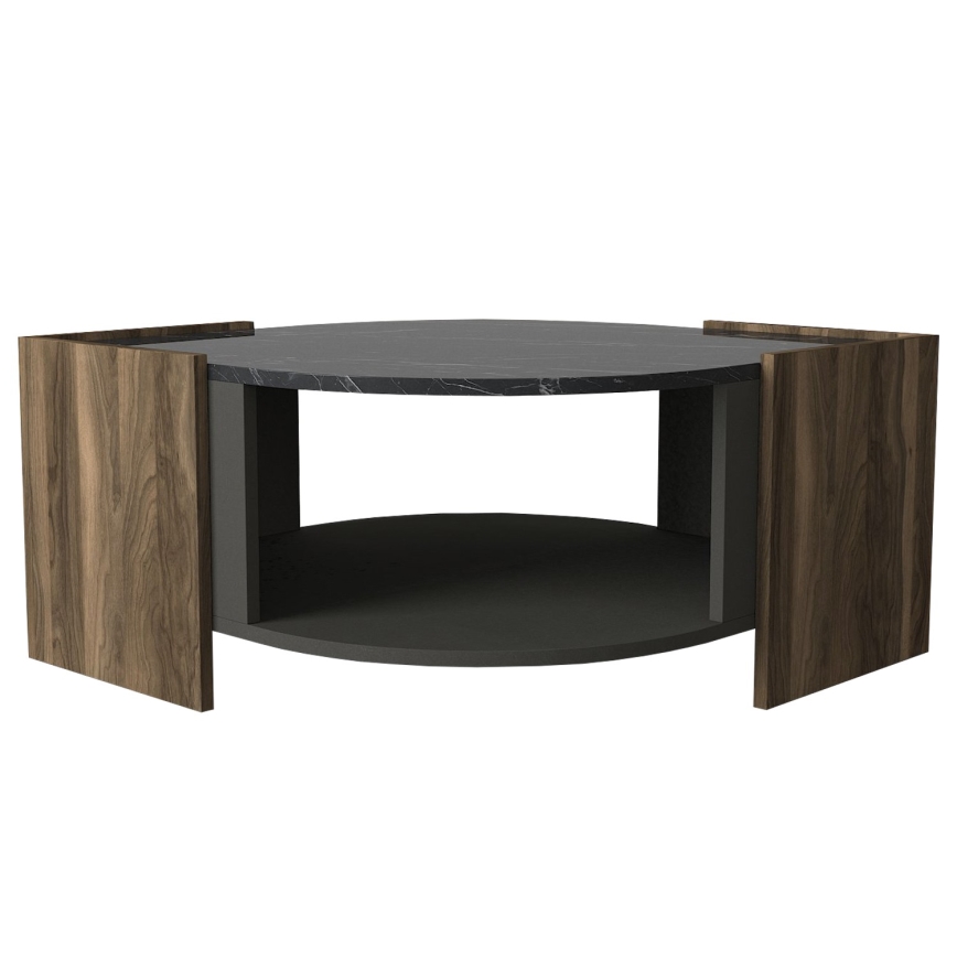 Stolić za kavu MARBEL 40x75 cm smeđa/crna