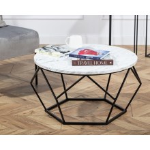 Stolić za kavu MARMUR 40x70 cm crna/bijela