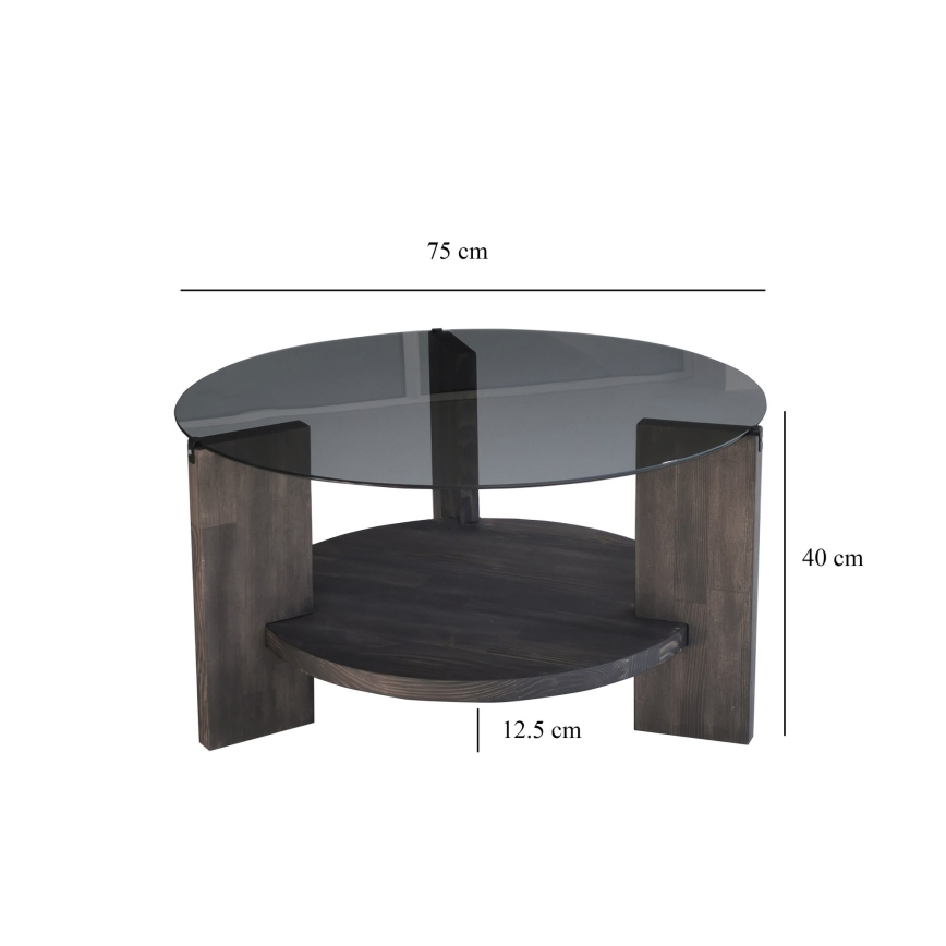 Stolić za kavu MONDO 40x75 cm bor/crna
