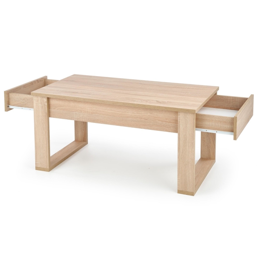 Stolić za kavu s ladicama NEA 52x110 cm bež/hrast sonoma