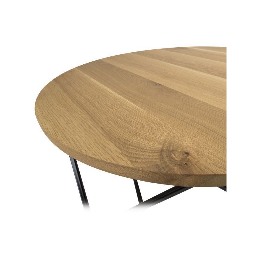Stolić za kavu OAKLOFT 41,5x90 cm crna/hrast