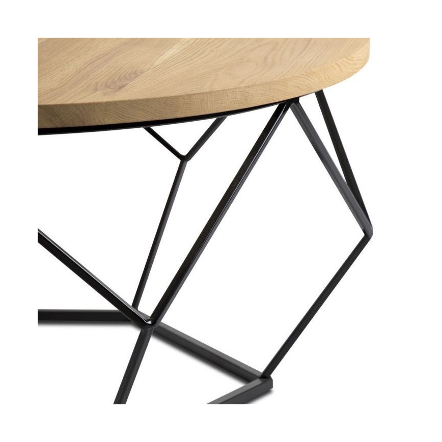 Stolić za kavu OAKLOFT 41,5x90 cm crna/hrast