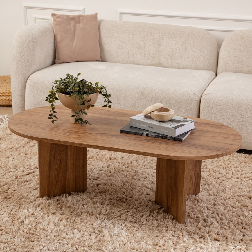 Stolić za kavu OVAL 60x120 cm smeđa