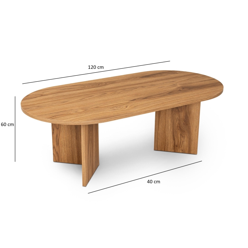 Stolić za kavu OVAL 60x120 cm smeđa
