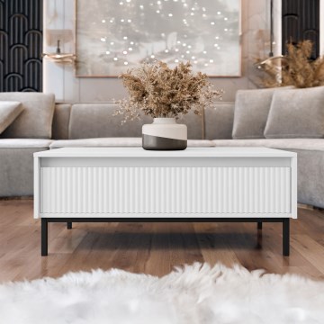 Stolić za kavu OZMI 40x100 cm, bijeli