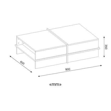 Stolić za kavu PLUS 35x90 cm smeđa/bijela