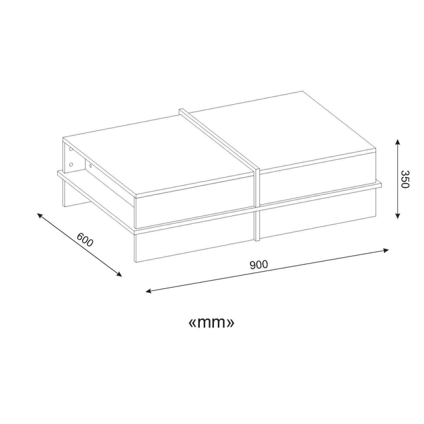 Stolić za kavu PLUS 35x90 cm smeđa/bijela