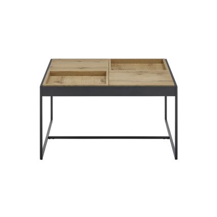 Stolić za kavu PULSE 83x83 cm hrast/crna