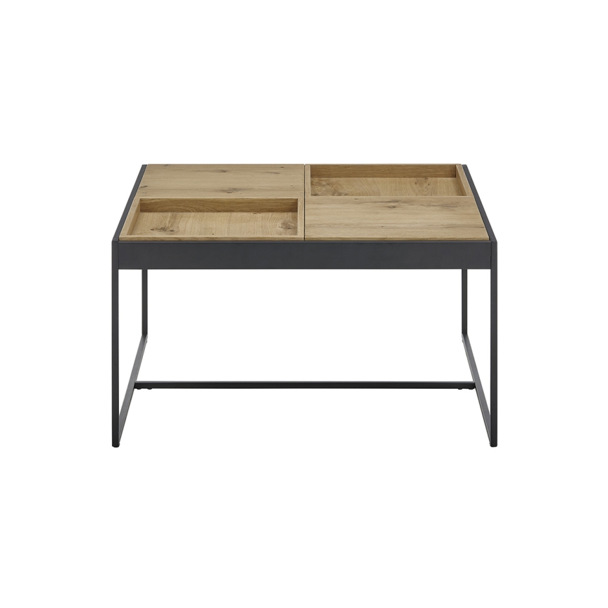 Stolić za kavu PULSE 83x83 cm hrast/crna