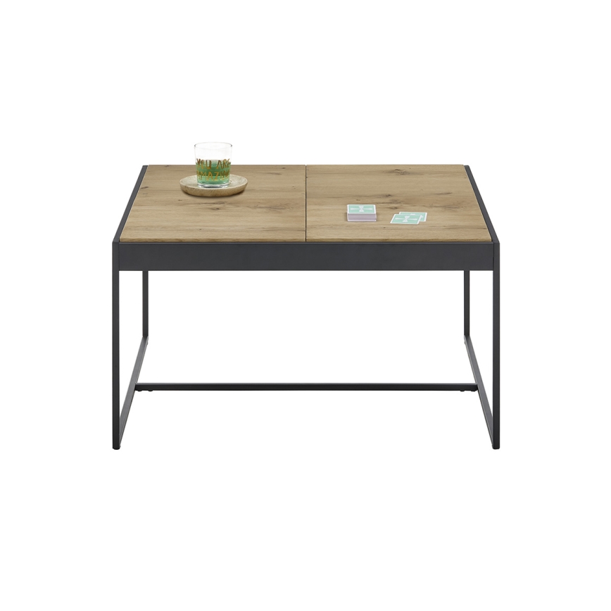 Stolić za kavu PULSE 83x83 cm hrast/crna