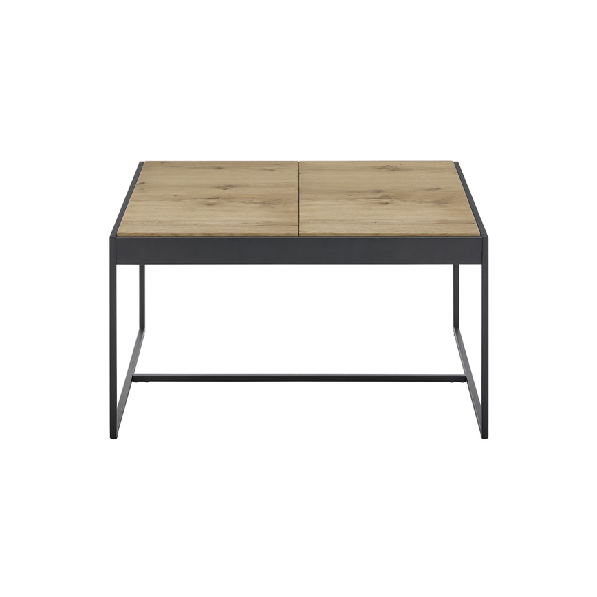 Stolić za kavu PULSE 83x83 cm hrast/crna