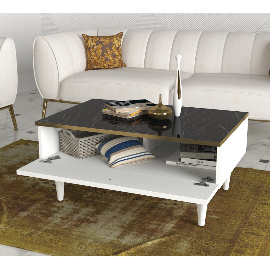 Stolić za kavu RAVENNA 60x90 cm bijela