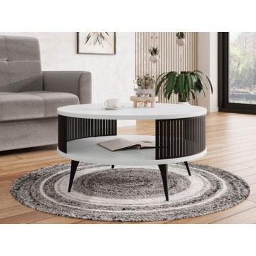 Stolić za kavu ROENNI 44x75 cm crna/bijela