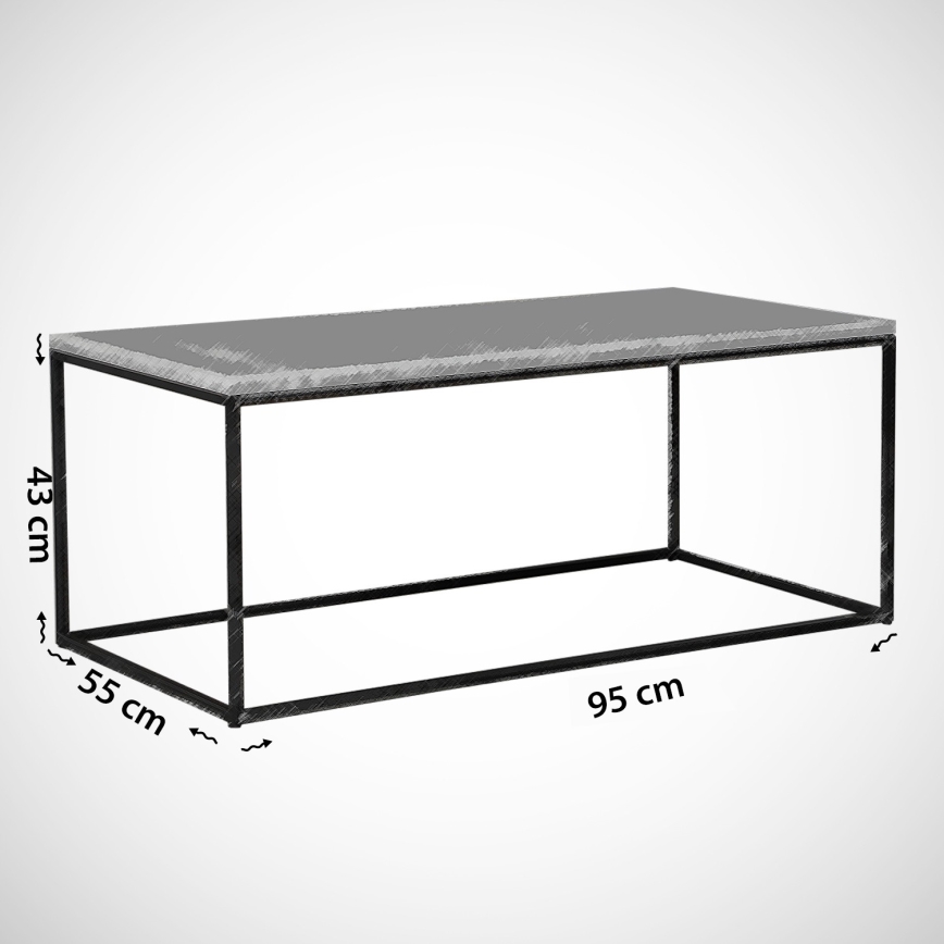 Stolić za kavu ROYAL 43x95 cm crna