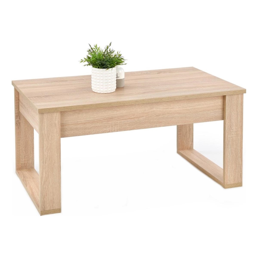 Stolić za kavu s ladicama NEA 52x110 cm bež/hrast sonoma