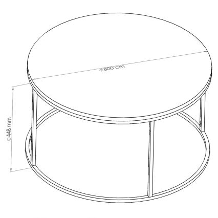 Stolić za kavu STARTIS 80x45 cm crna