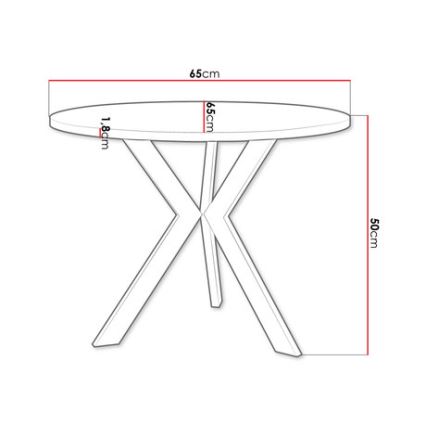Stolić za kavu STK 50x65 cm crna/bijela