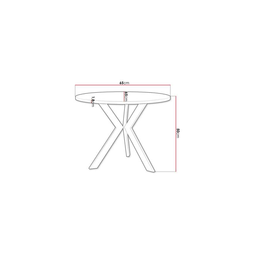 Stolić za kavu STK 50x65 cm crna/bijela
