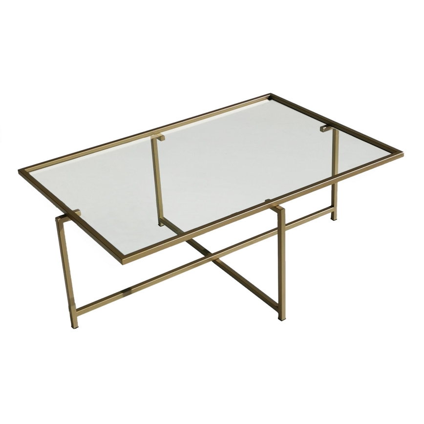 Stolić za kavu SUNCE 35x94 cm zlatna/prozirna
