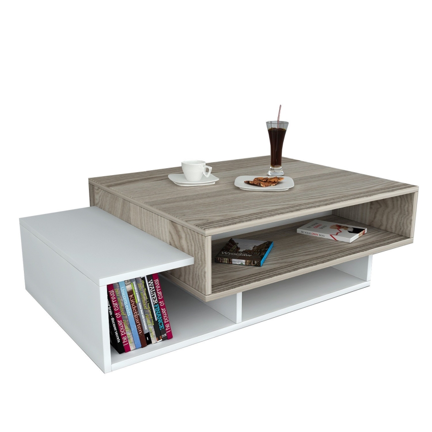 Stolić za kavu TAB 32x105 cm bež/bijela