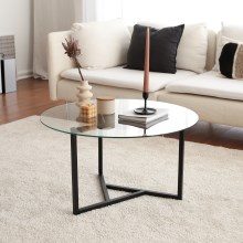 Stolić za kavu TRIO 42x75 cm prozirna/crna