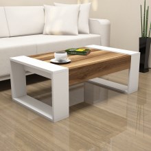 Stolić za kavu VENUS 37,6x102 cm smeđa/bijela