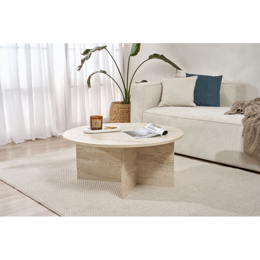 Stolić za kavu VERUM, promjer 90 cm, bež