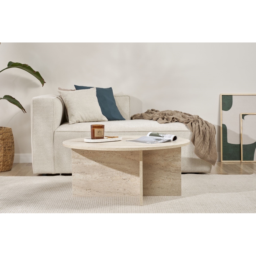 Stolić za kavu VERUM, promjer 90 cm, bež