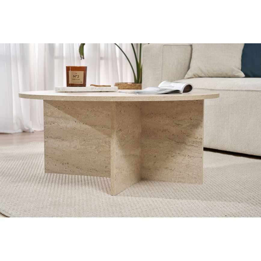 Stolić za kavu VERUM, promjer 90 cm, bež