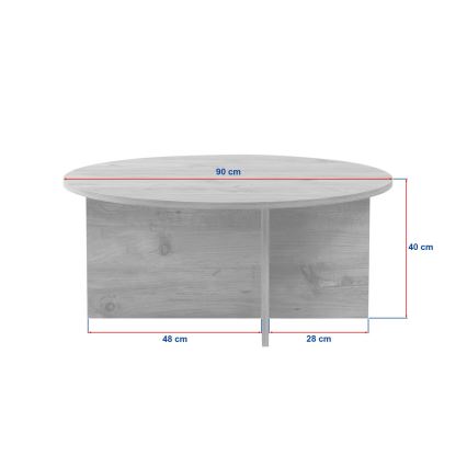Stolić za kavu VERUM, promjer 90 cm, bež