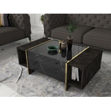 Stolić za kavu VEYRON 37,3x103,8 cm crna/zlatna
