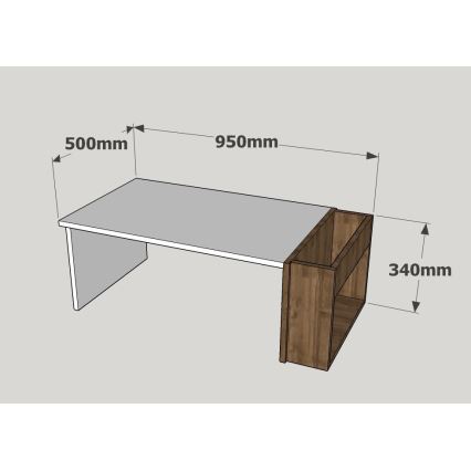 Stolić za kavu VIEW 34x95 cm bijela